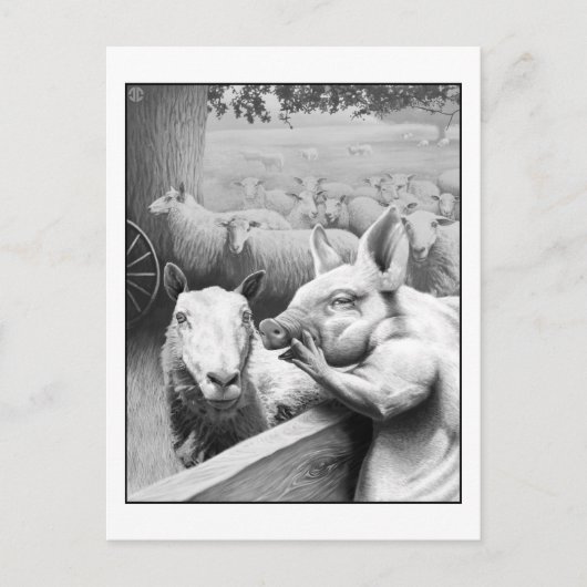 Dierlijk Boerderij - Squealer Briefkaart (Voorkant)