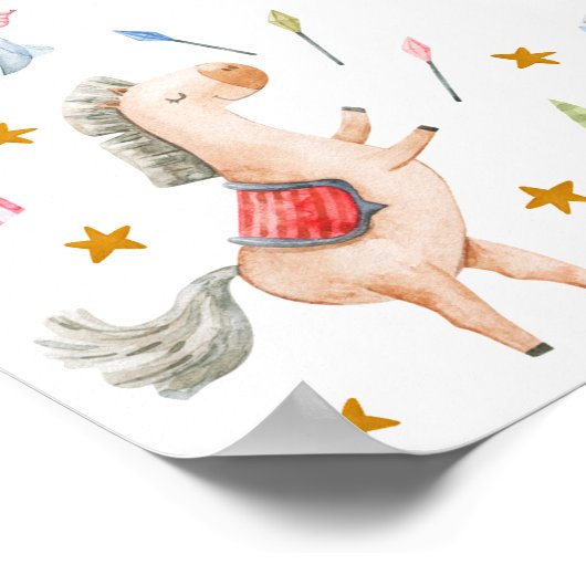 Dierlijk Circus Carnaval Verjaardagsfeestje Welkom Poster (Hoek)