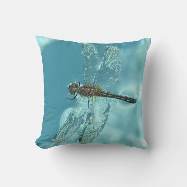 Dierlijk Collectie - Dragonfly op water Kussen (Voorkant)