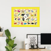 Dierlijk domein op een groot afbeelding poster (Thuiskantoor)