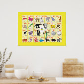 Dierlijk domein op een groot afbeelding poster (Keuken)
