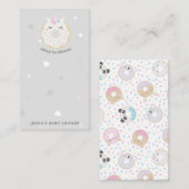dierlijk donuts leuk Baby shower advies Informatiekaartje (Voorkant / Achterkant)