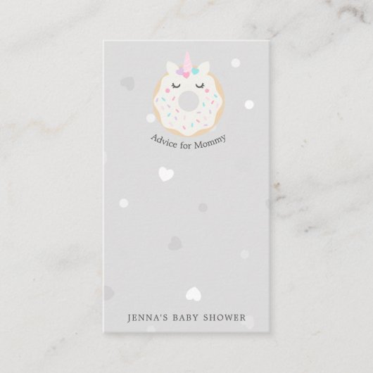 dierlijk donuts leuk Baby shower advies Informatiekaartje (Voorkant)