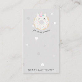 dierlijk donuts leuk Baby shower advies Informatiekaartje