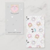 dierlijk donuts leuk Baby shower advies Informatiekaartje (Voorkant / Achterkant)