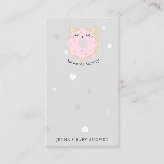 dierlijk donuts leuk Baby shower advies Informatiekaartje (Voorkant)