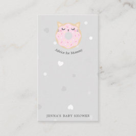 dierlijk donuts leuk Baby shower advies Informatiekaartje