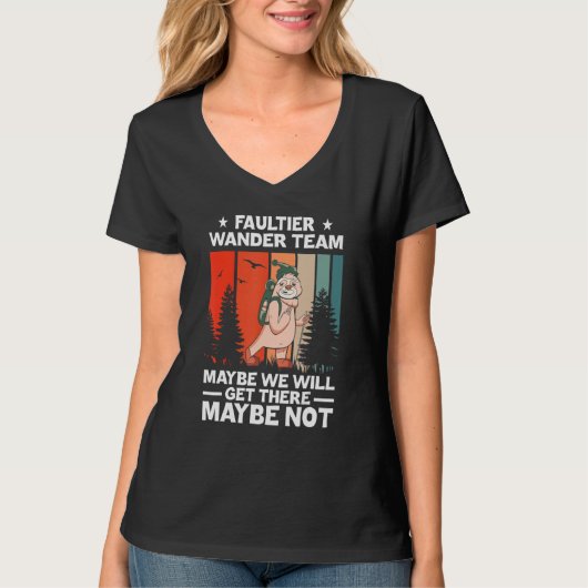 Dierlijk 'Faultier Wander' team dat we hier krijge T-shirt (Voorkant)