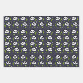 dierlijk feest in panda met een schattig beer inpakpapier vel (Voorkant 2)