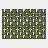 dierlijk feest in panda met een schattig beer inpakpapier vel (Voorkant)