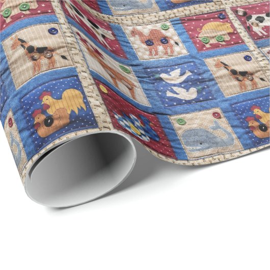 Dierlijk fluitpatroon cadeaupapier (Rol Hoek)