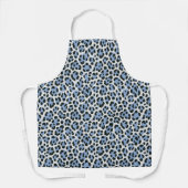 Dierlijk gevlekt patroon met blauwe cyaan vlekken schort (Voorkant)