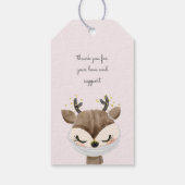 dierlijk gezichtsmasker baby shower monogram gift cadeaulabel (Achterkant)