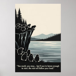 Dierlijk grappige motivatie poster