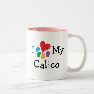 Dierlijk Hart Lover_I Mijn Calico Tweekleurige Koffiemok