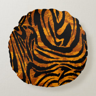 Dierlijk huidpatroon. De stof Abstract met Tige Rond Kussen
