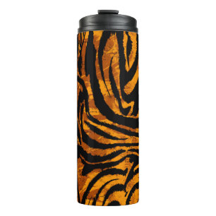 Dierlijk huidpatroon. De stof Abstract met Tige Thermosbeker