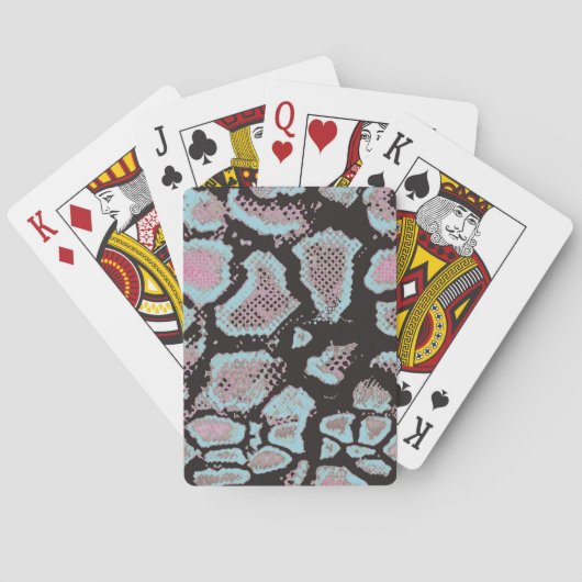 Dierlijk huidpatroon, ontwerp. pokerkaarten (Achterkant)