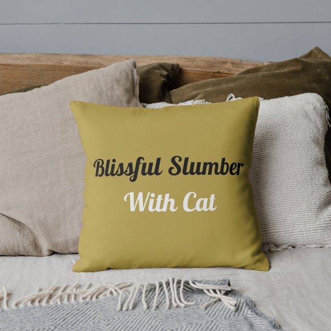 Dierlijk huisdier kat grappig citaat gepersonalise kussen (Creator heeft geüpload)