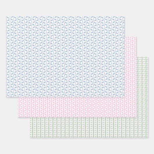 Dierlijk Inpakpapier met Blokdruk (3) Vel (Set)