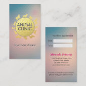 Dierlijk Klinisch Ziekenhuisziekenhuis Afsprakenkaartje (Voorkant / Achterkant)