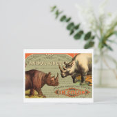 Dierlijk Koninkrijk Rhinoceros Briefkaart (Staand voorkant)