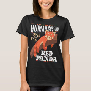 Dierlijk Kostuum Party Leuke Zoo Dier Rood Panda T-shirt