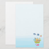 Dierlijk kruk met een vlinder en walvis briefpapier (Voorkant / Achterkant)