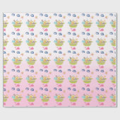 Dierlijk kruk met een vlinder en walvis cadeaupapier (Vlak)