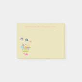 Dierlijk kruk met een vlinder en walvis post-it® notes (Voorkant)