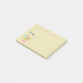 Dierlijk kruk met een vlinder en walvis post-it® notes (Schuin)