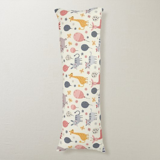 Dierlijk patroon lichaamskussen (Voorkant Verticaal)