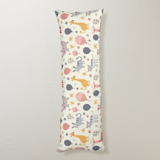 Dierlijk patroon lichaamskussen (Achterkant (Verticaal))