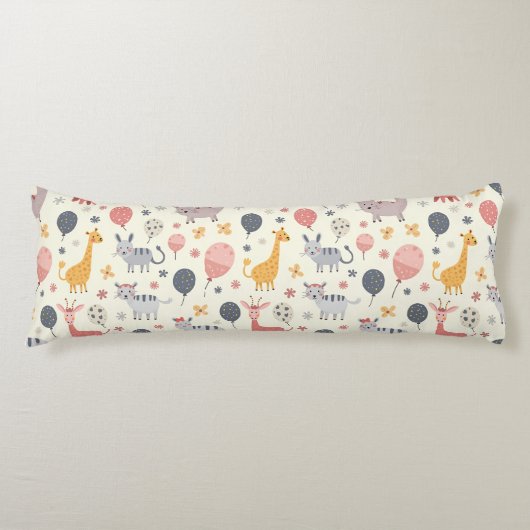 Dierlijk patroon lichaamskussen (Voorkant)