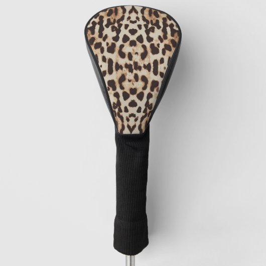 Dierlijk patroon van de Druk van Leopard Golfheadcover (Voorkant)