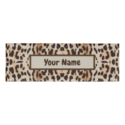Dierlijk patroon van de Druk van Leopard Naambadge (Voorkant)