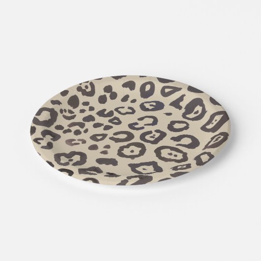 Dierlijk patroon van de Druk van Leopard Papieren Bordje (Gekanteld)