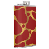 Dierlijk patroon van rode en goudgiraf heupfles (Rechts)