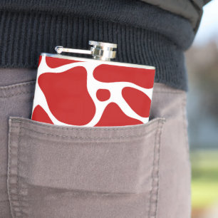 Dierlijk patroon van rode en witte giraf heupfles