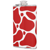 Dierlijk patroon van rode en witte giraf heupfles (Links)