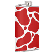 Dierlijk patroon van rode en witte giraf heupfles (Rechts)