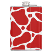 Dierlijk patroon van rode en witte giraf heupfles (Achterkant)