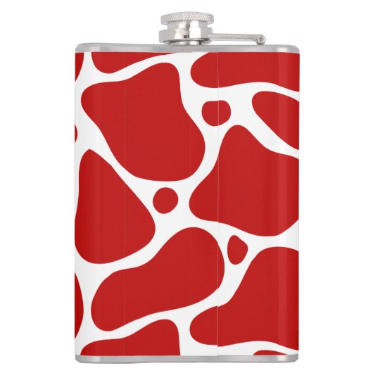 Dierlijk patroon van rode en witte giraf heupfles (Achterkant)