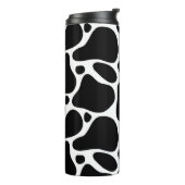Dierlijk patroon van zwarte en witte giraf thermosbeker (Gedraaid links)