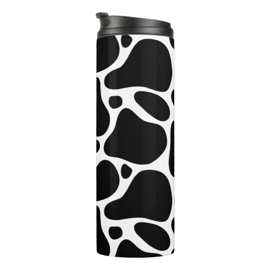 Dierlijk patroon van zwarte en witte giraf thermosbeker (Geroteerd rechts)