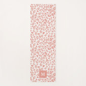 Dierlijk printpatroon Roze leopard Monogram Yogamat (Voorkant)
