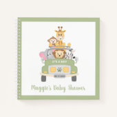 Dierlijk Safari Baby shower Guest Book Notitieboek (Voorkant)