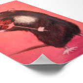 dierlijk, schattig, dierlijk, waterverf, grappig,  poster (Hoek)