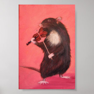 dierlijk, schattig, dierlijk, waterverf, grappig,  poster