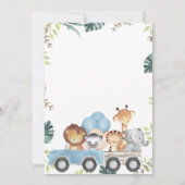 Dierlijk station door babydouche-uitnodigingen voo kaart (Achterkant)